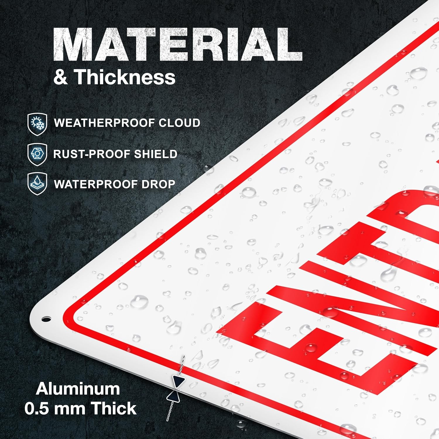 Reflective Entrance Sign, 8×12 Rust-Free Aluminum, Enter Here, Pre-Drilled | Wea