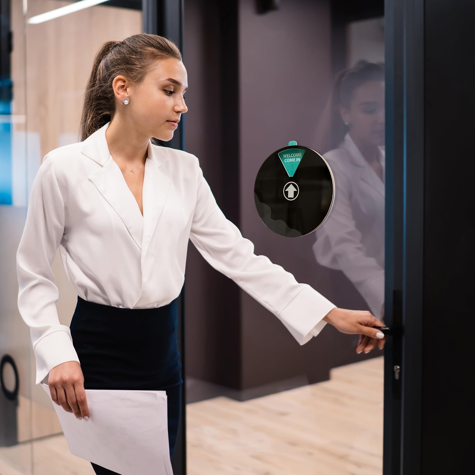 Rotating Status Office Door Sign Do not Disturb In a Meeting Out of Office