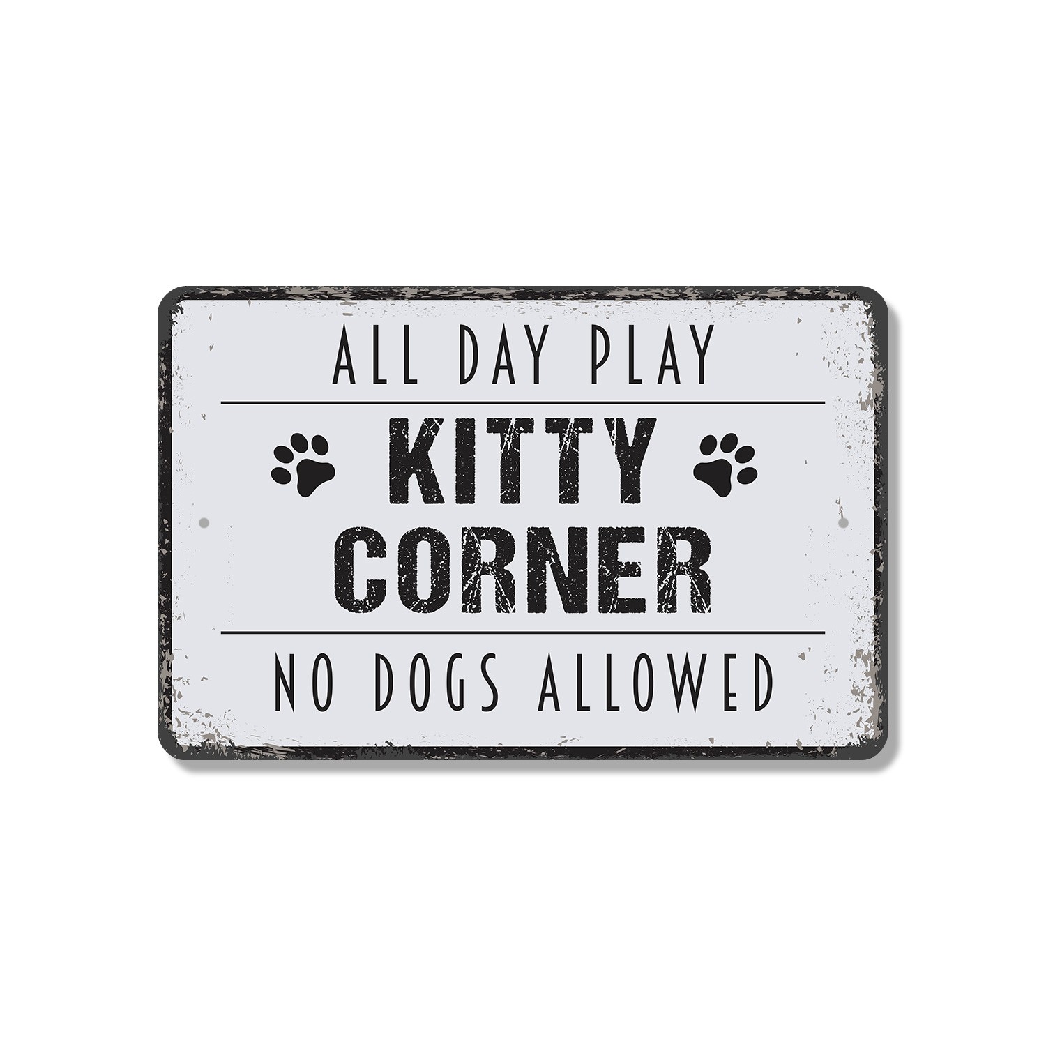 Kitty Corner Sign Naps Snacks Shenanigans Durable Perfect for Catios Bedrooms