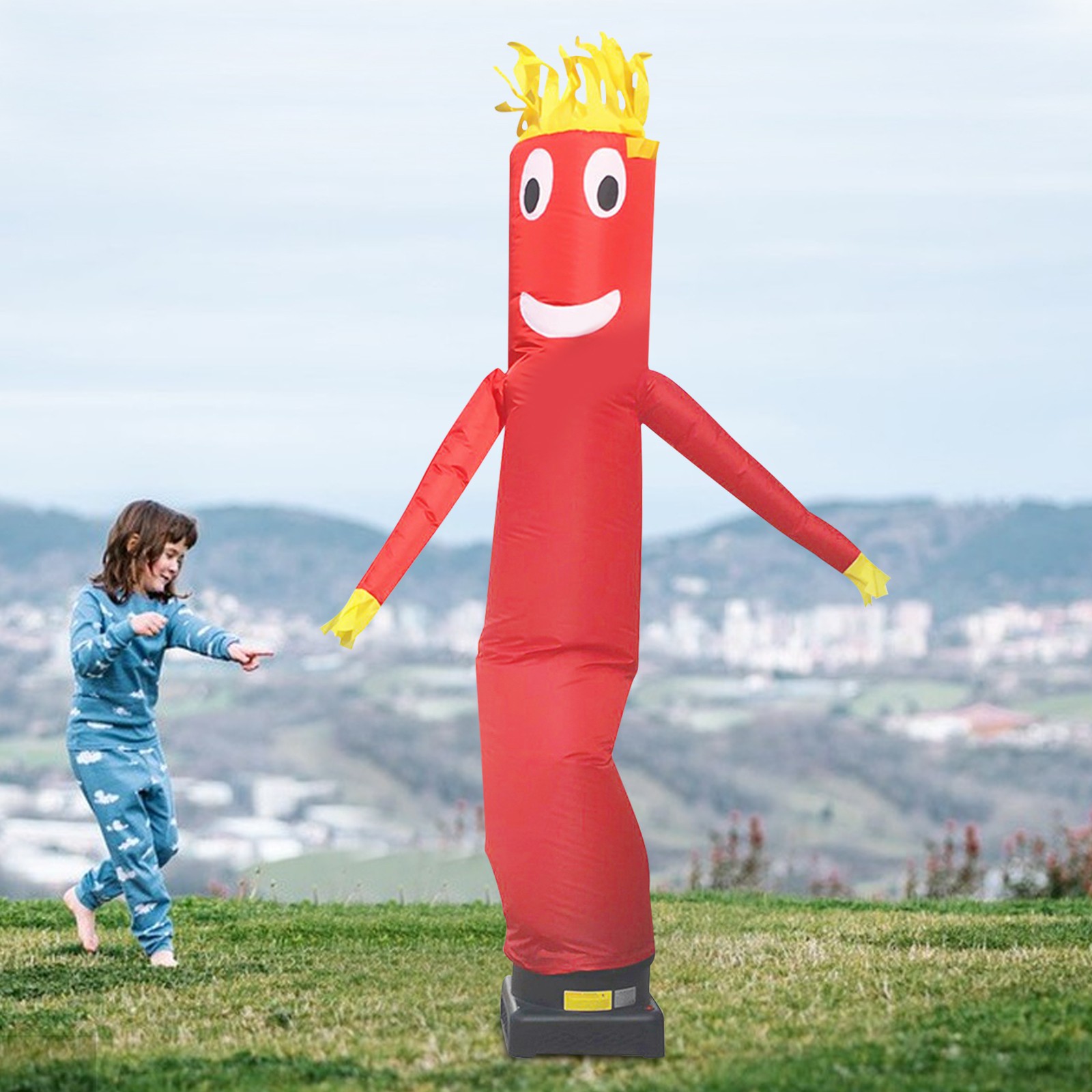 3m/10ft Advertising Inflatable Tube Men Blow Up Giant Waving Arm Fly Human Model