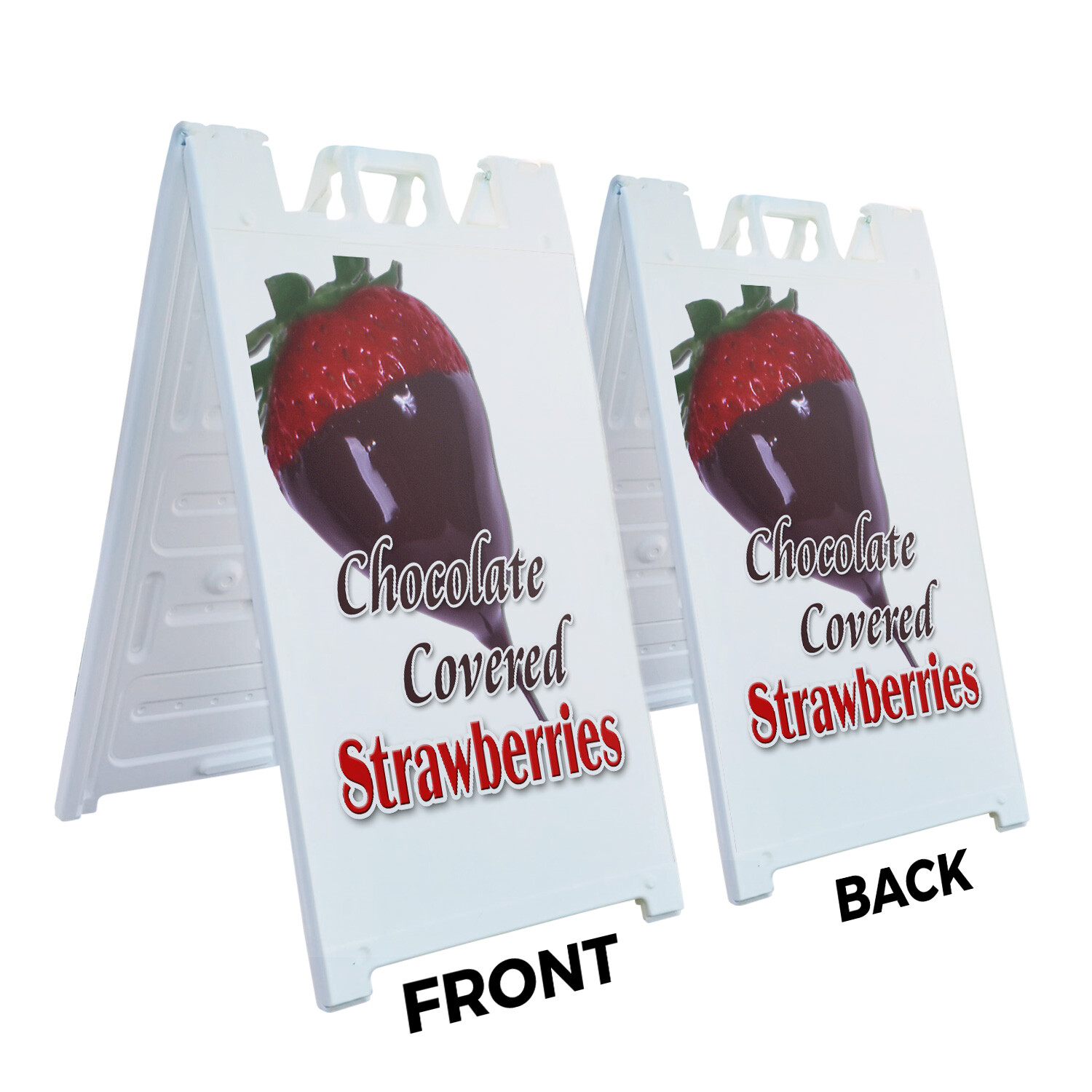 A-frame Sidewalk Chocolate Covered Strawberries 24″ x 36″ Double Sided A-Frame S