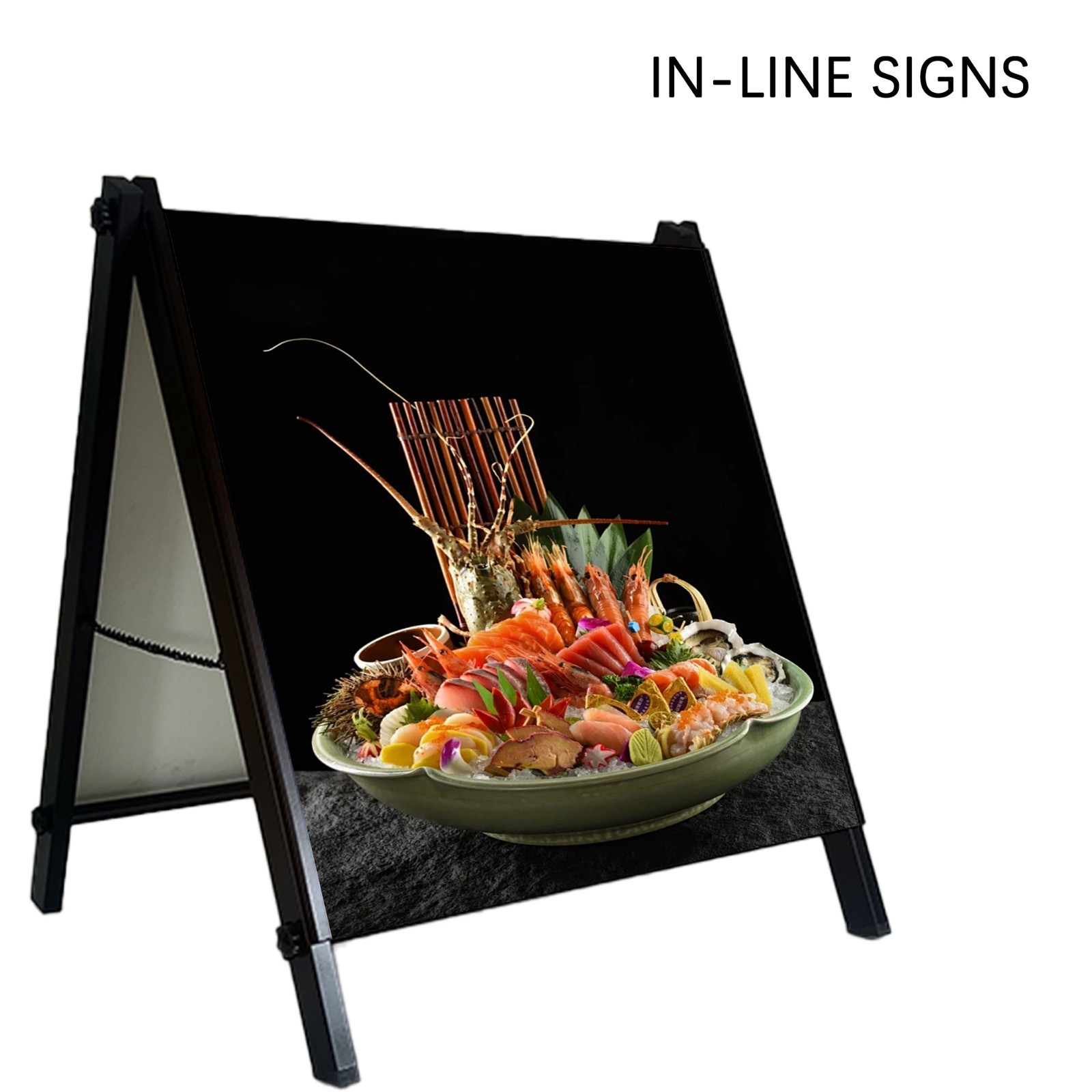 2 Pack Heavy Duty Metal A-Frame Sign Holders 24″x24″ Double-Sided Frame Only