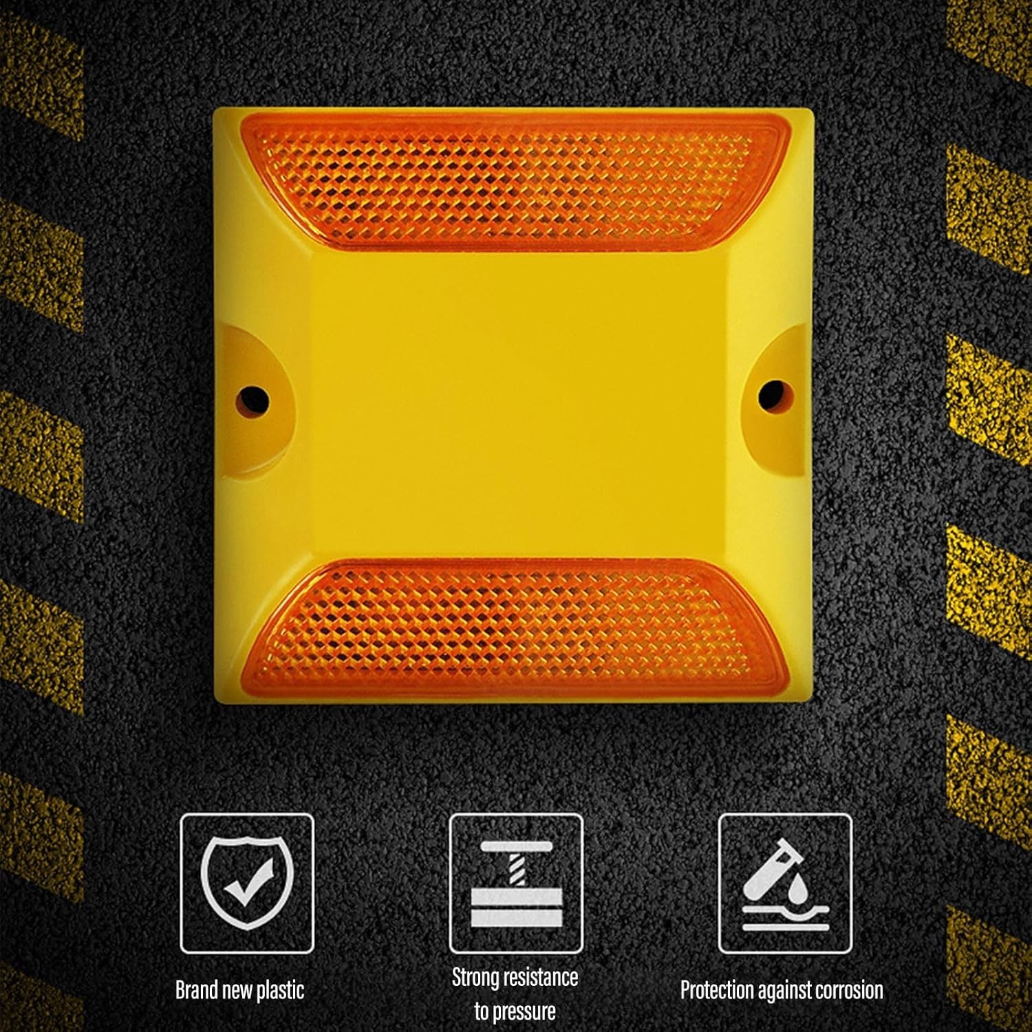 IoF 12-Pack Reflective Lane Markers Lane Reflector Road Pavement Markers (4 x…
