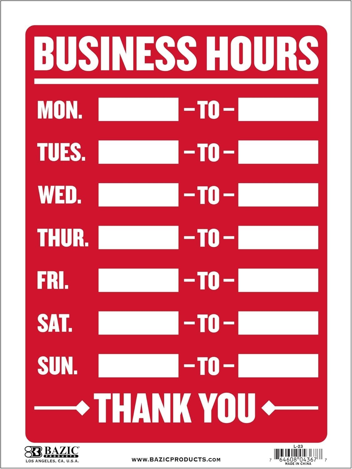 Business Hours Sign 12″x16″, Open Closed Signs Signage For Business Store Off…