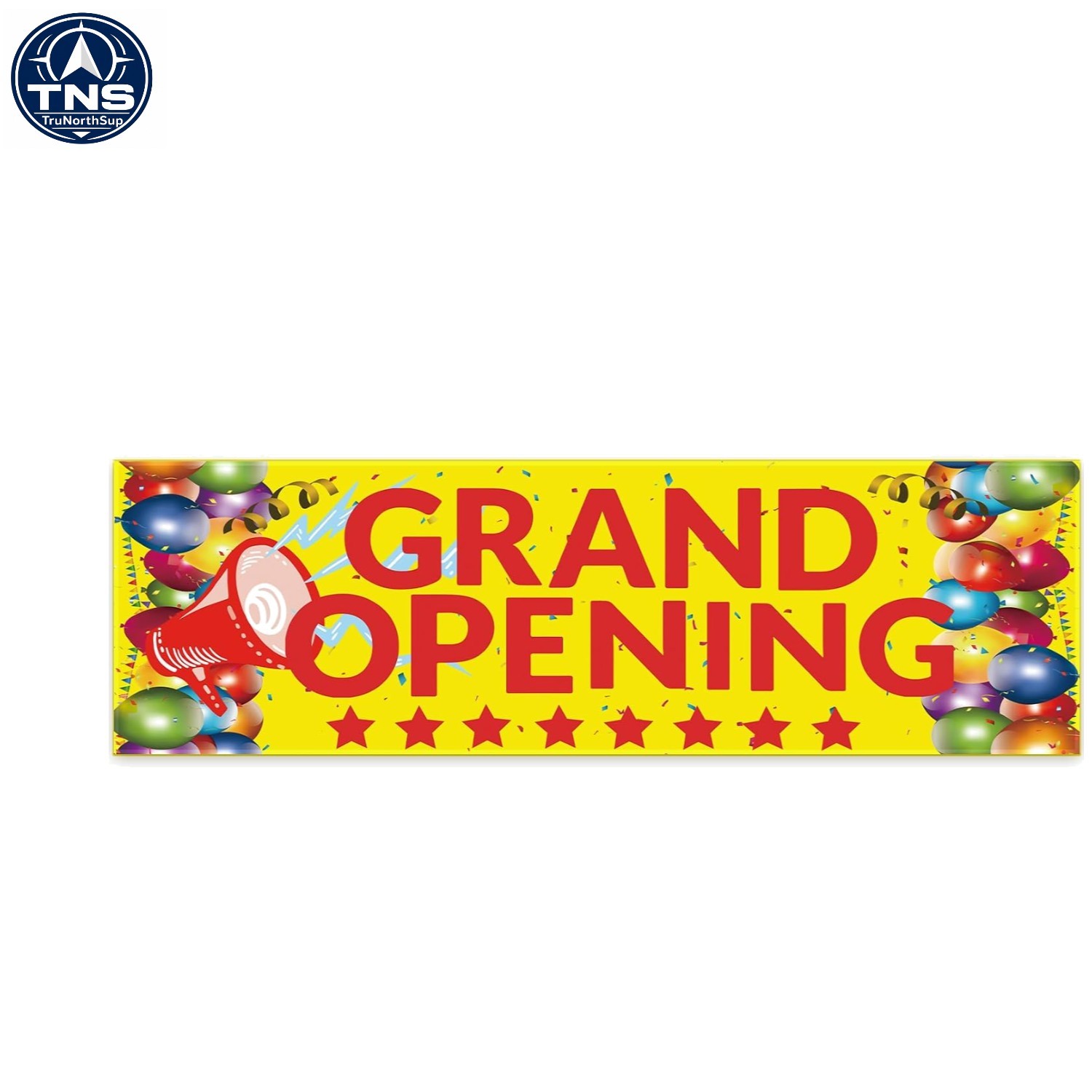 Grand Opening Banner 3×10 ft Oxford Cloth Sign Plus Rope Shop Celebration Decor