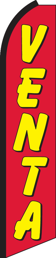 Venta Red/Yellow Swooper Flag Feather Super Bow Banner