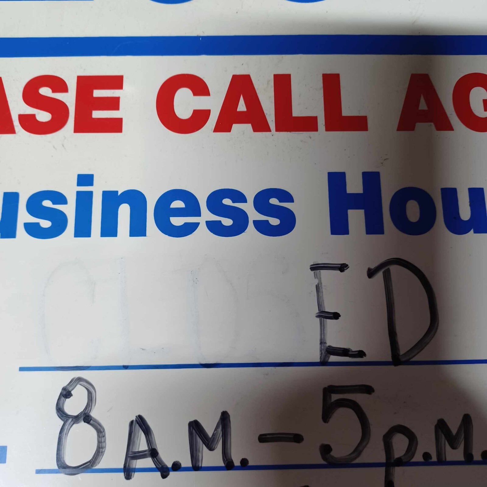 2 Pre-Owned Barber Shop Business Hours Open/Close Signs