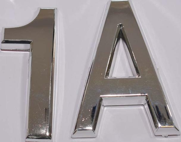 Apartment Number 1A Sign/Mailbox Number Sign, (Silver,3D,…–REF24-1027