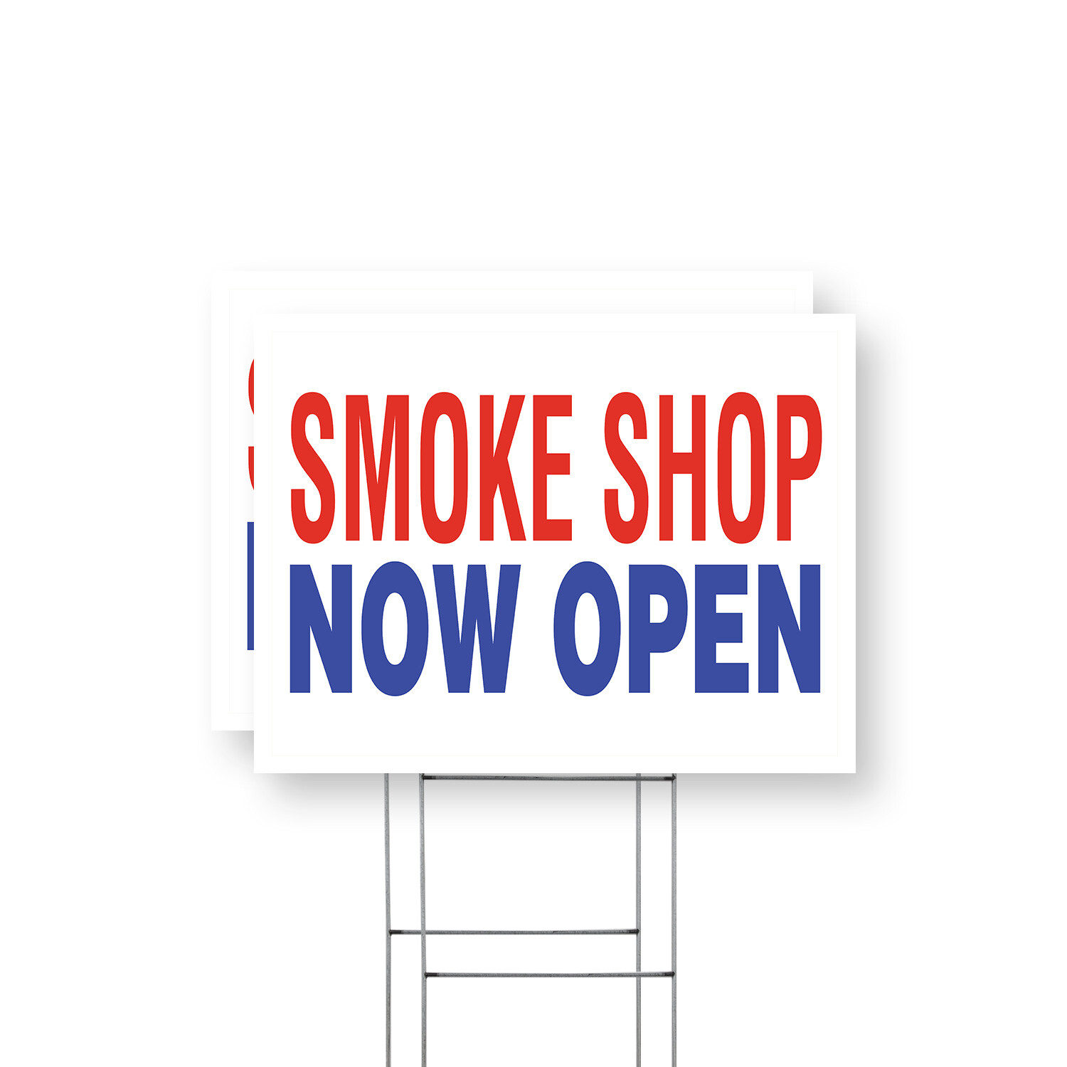 Smoke Shop Now Open Yard Sign Grand Opening, Herbal Products, Clear Messaging