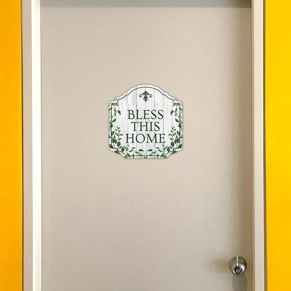Heritage Plus Bless This Home Wall or Door Sign | Home Entrance Decoration