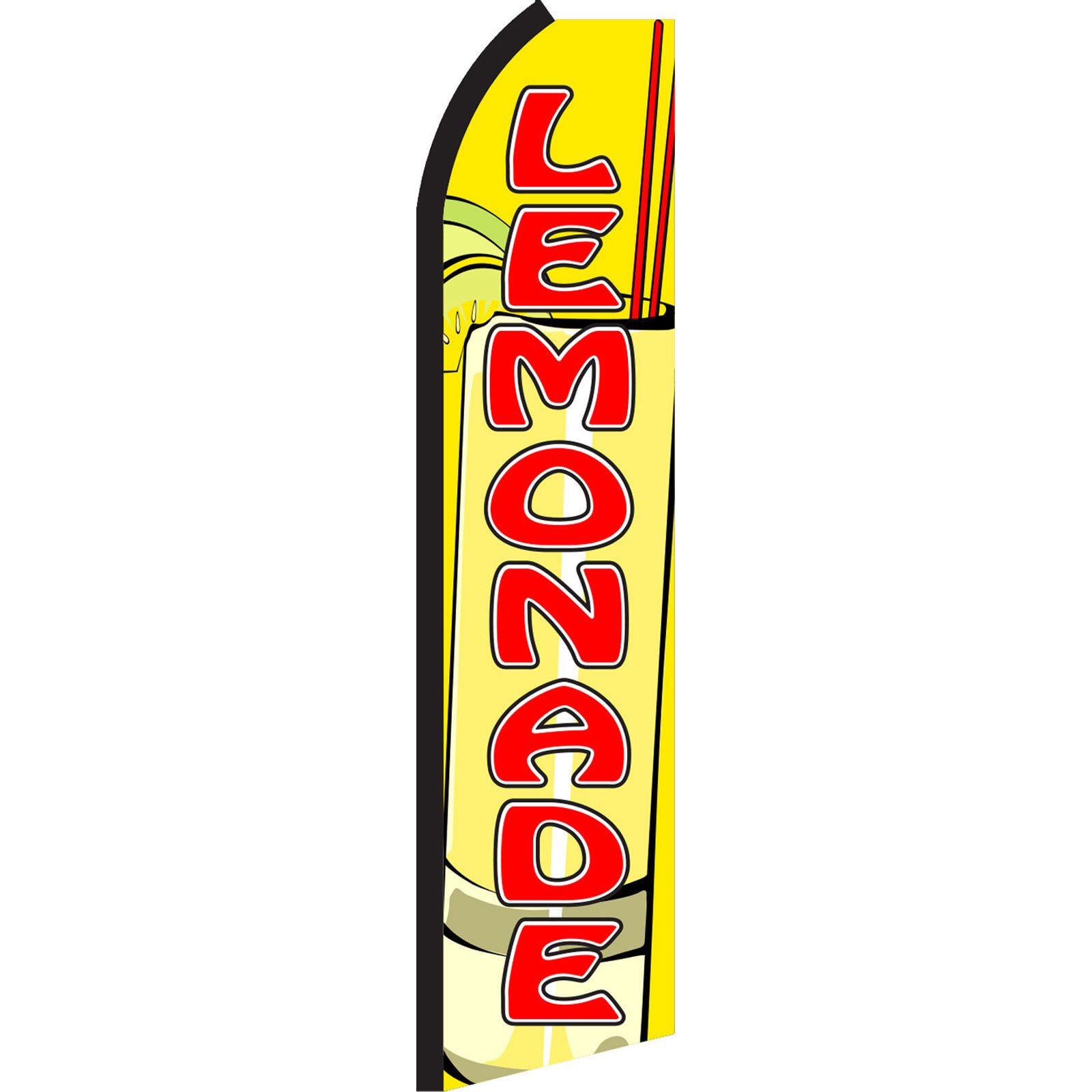 Lemonade Yellow And Red 2 1/2 ft X 11 1/2 ft Polyester Swooper Flag