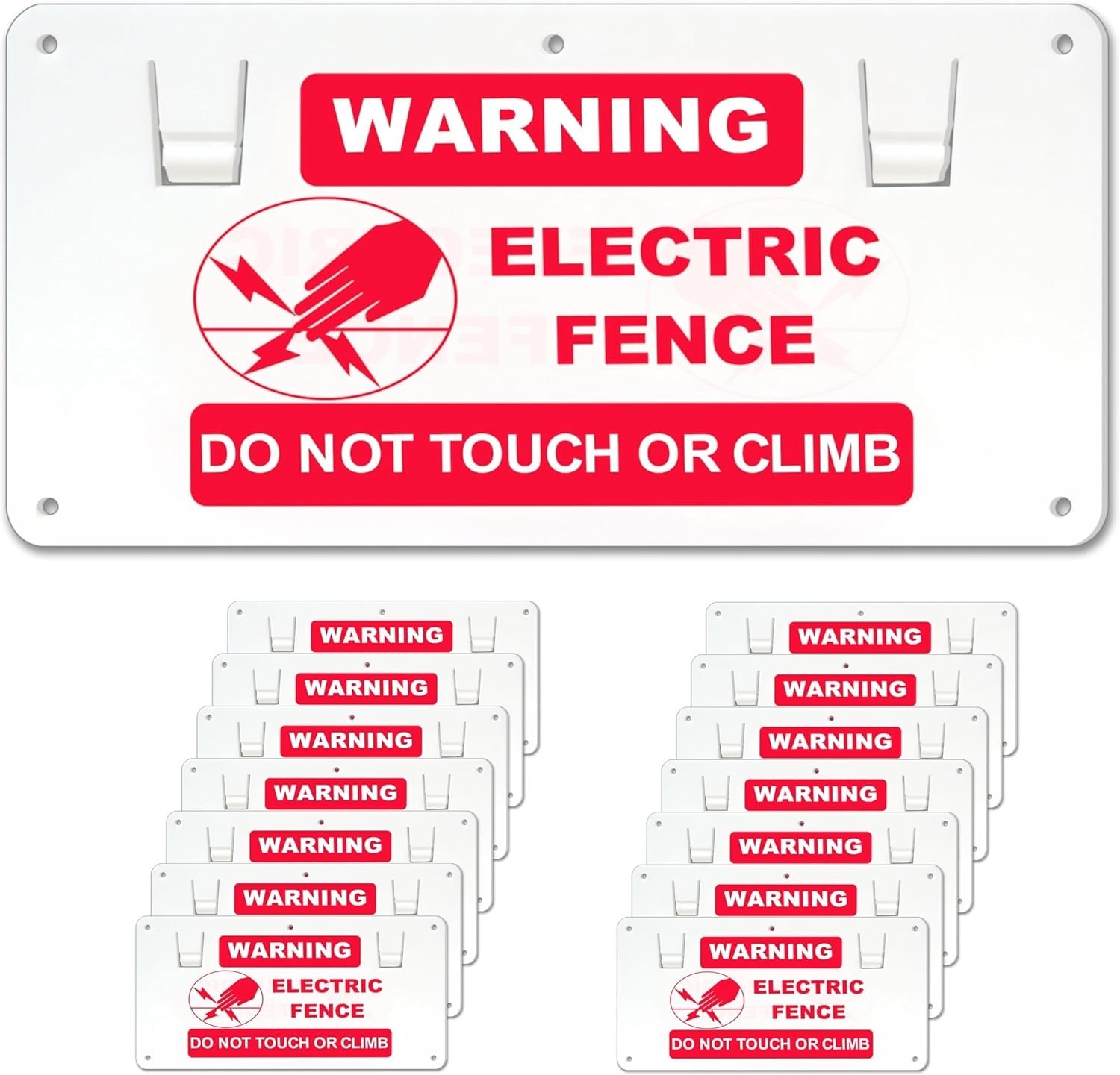 15 Pcs Electric Fence Warning Sign, No Touching or Electric Safety Sign to Pr…