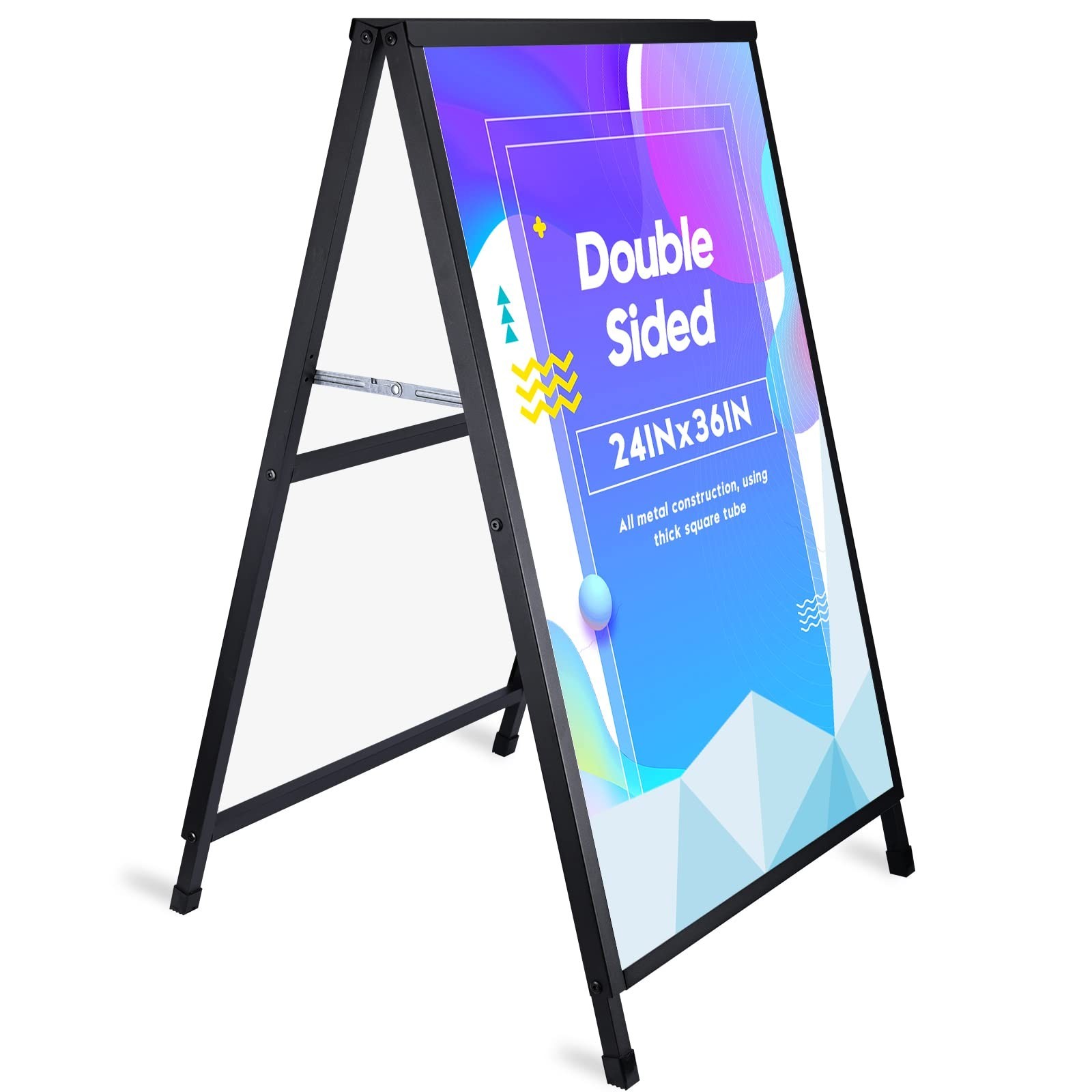 Heavy Duty A- Frame Sidewalks Poster stand 24 x 36 Inch Outdoor Sign Black Co…