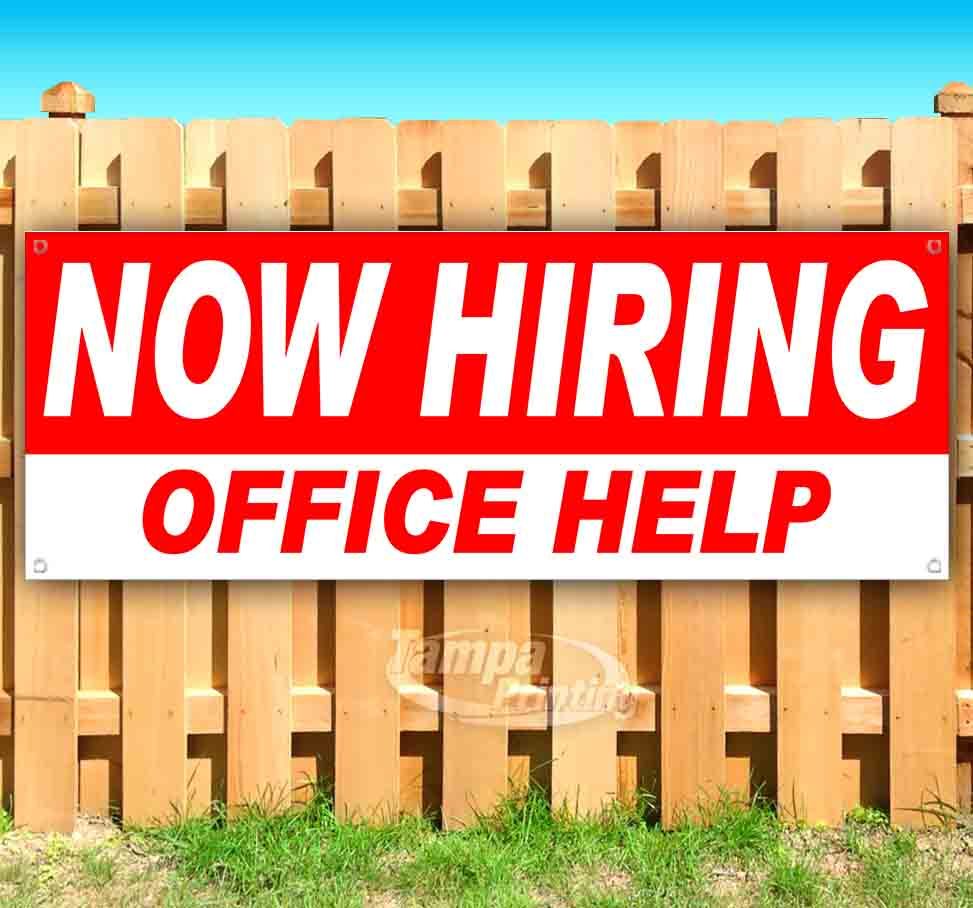 NOW HIRING OFFICE HELP Advertising Vinyl Banner Flag Sign Many Sizes USA