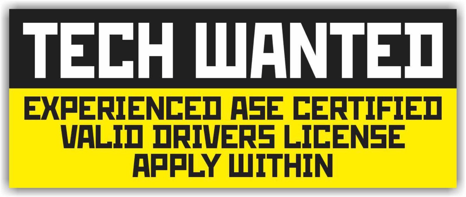 TECH WANTED Advertising Banner Vinyl Mesh Sign Flag MECHANIC AUTO SERVICE Repair