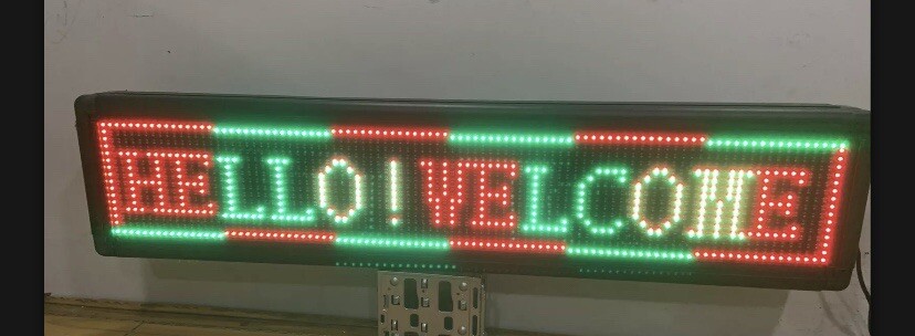 P10 outdoor single red display led billboard 100*20cm