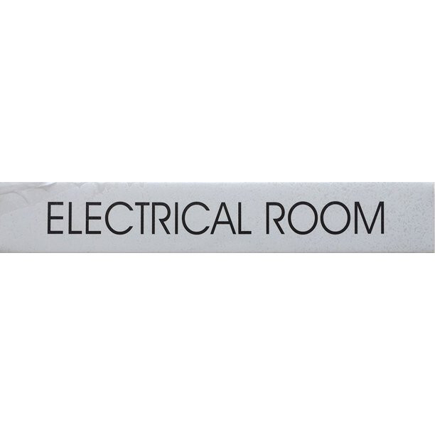 ELECTRICAL ROOM SIGN (2X11.75, BRUSH SILVER,ALUMINUM) -REF24-1027