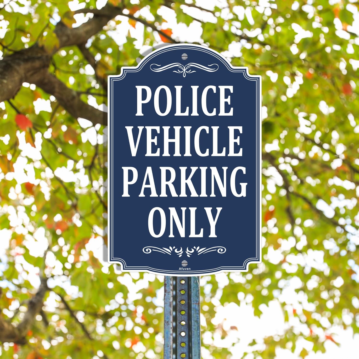Police Vehicle Parking Only Signs 12″ x 18″ Metal Rust Aluminum Waterproof Ea…