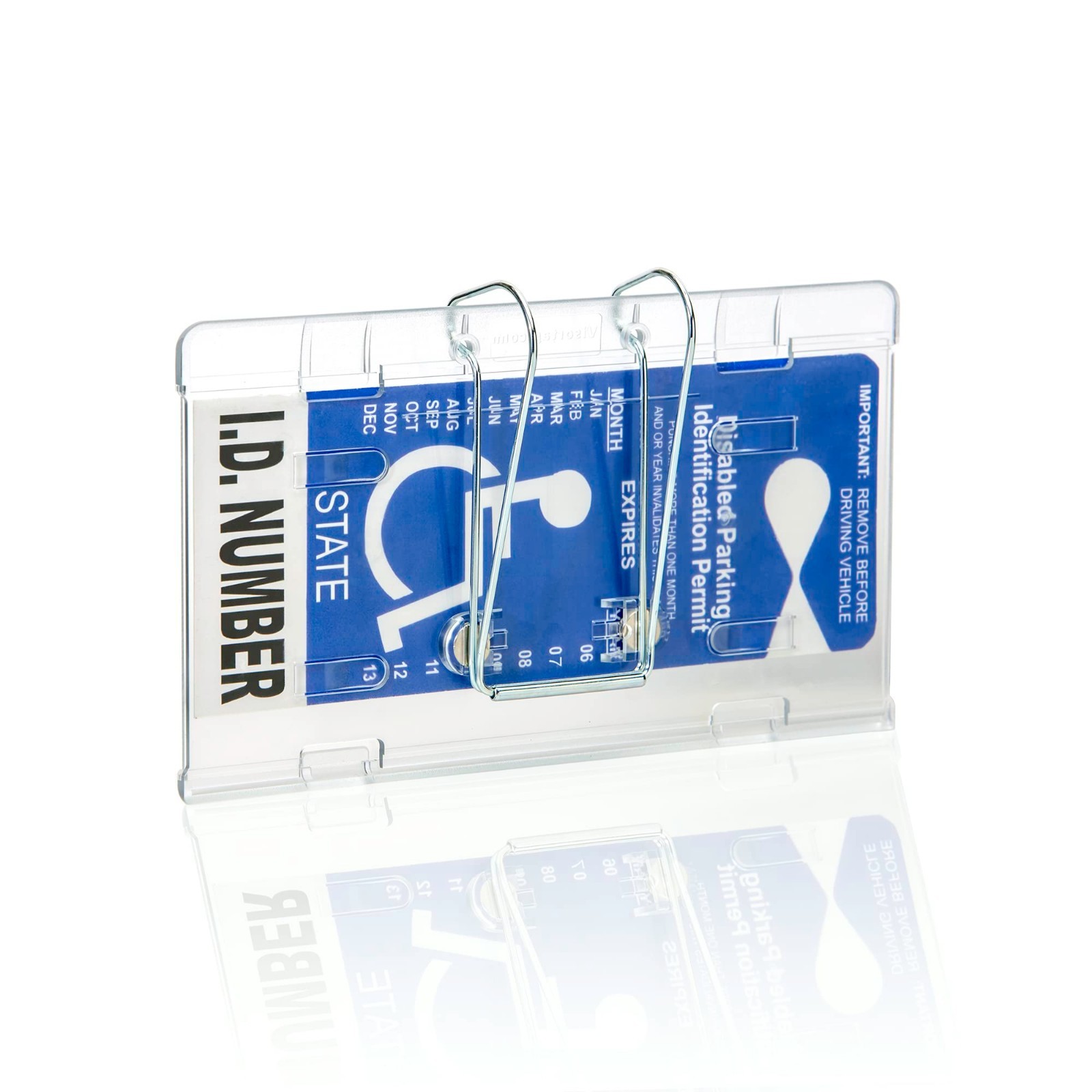 Handicap Placard Holder – Durable Hard Plastic, Swing Away Design, USA Made