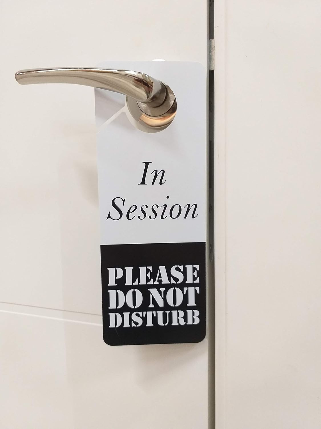 Business Design Do Not Disturb Sign – in Session, 2 Pack, Double Sided, Ideal fo