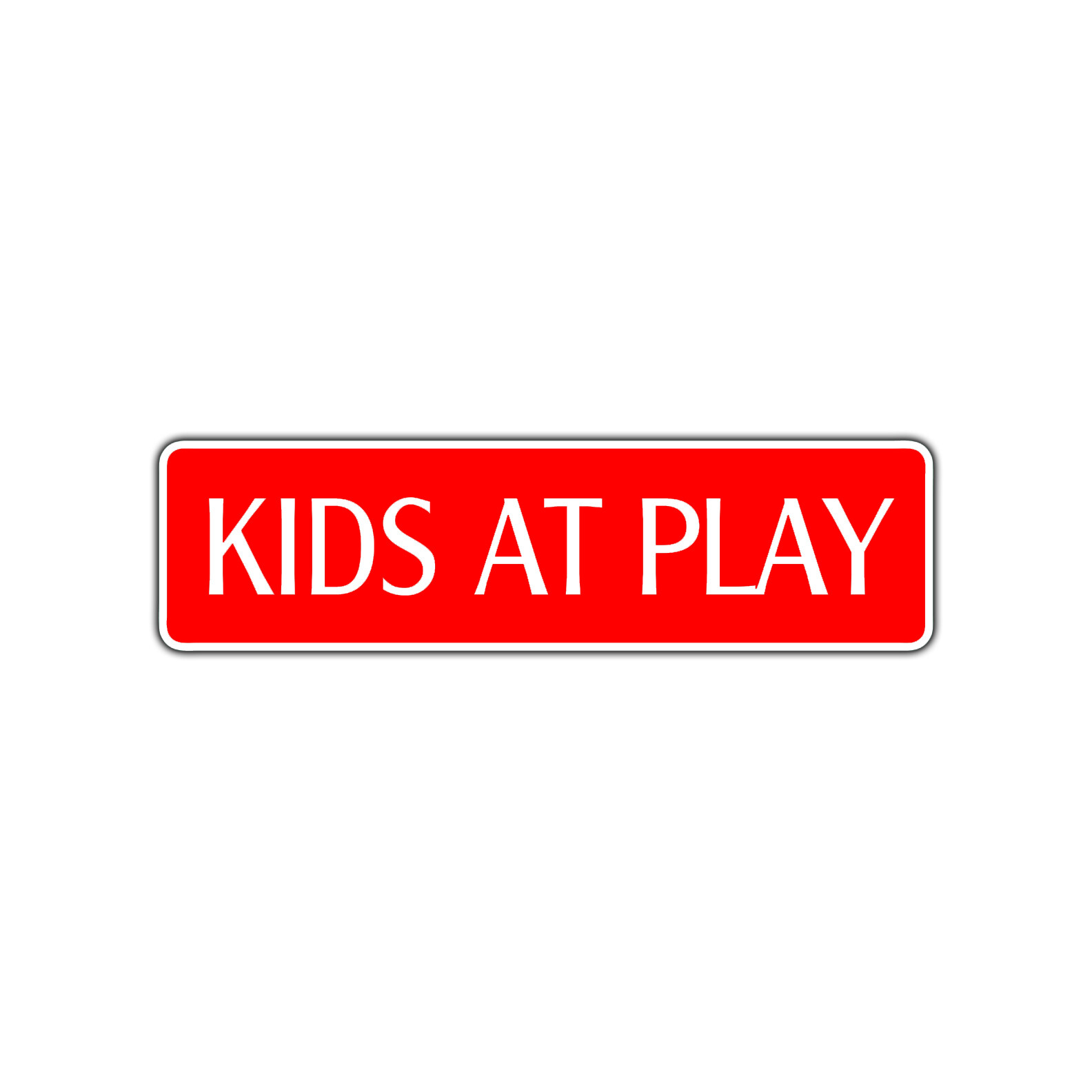 Kids At Play Metal Street Safety Sign Child School Drive Slow Caution Warning