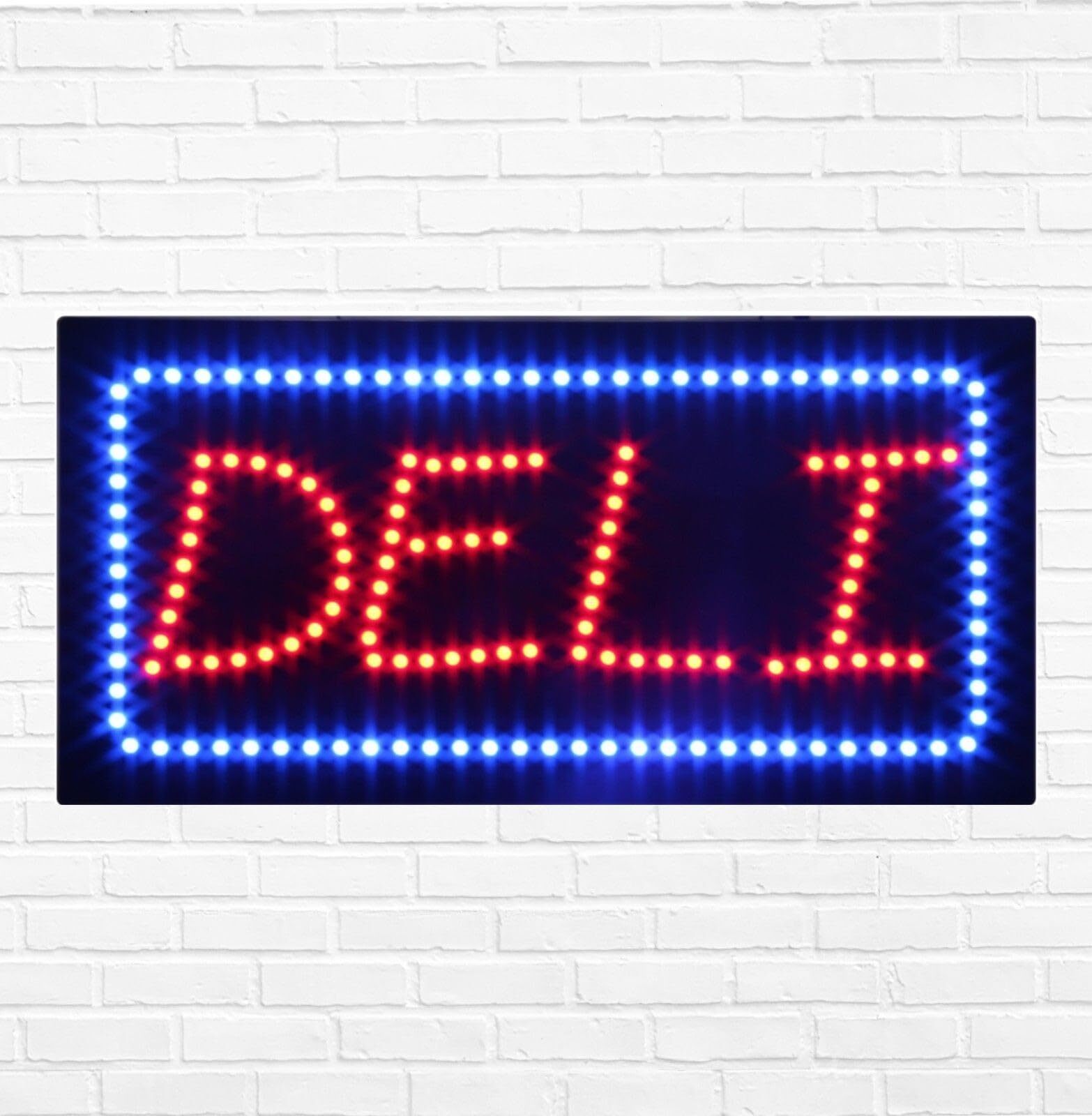 LED Deli Sign for Retail Business Displays | Light Up Sign | 12″H x 24″W x 2″D