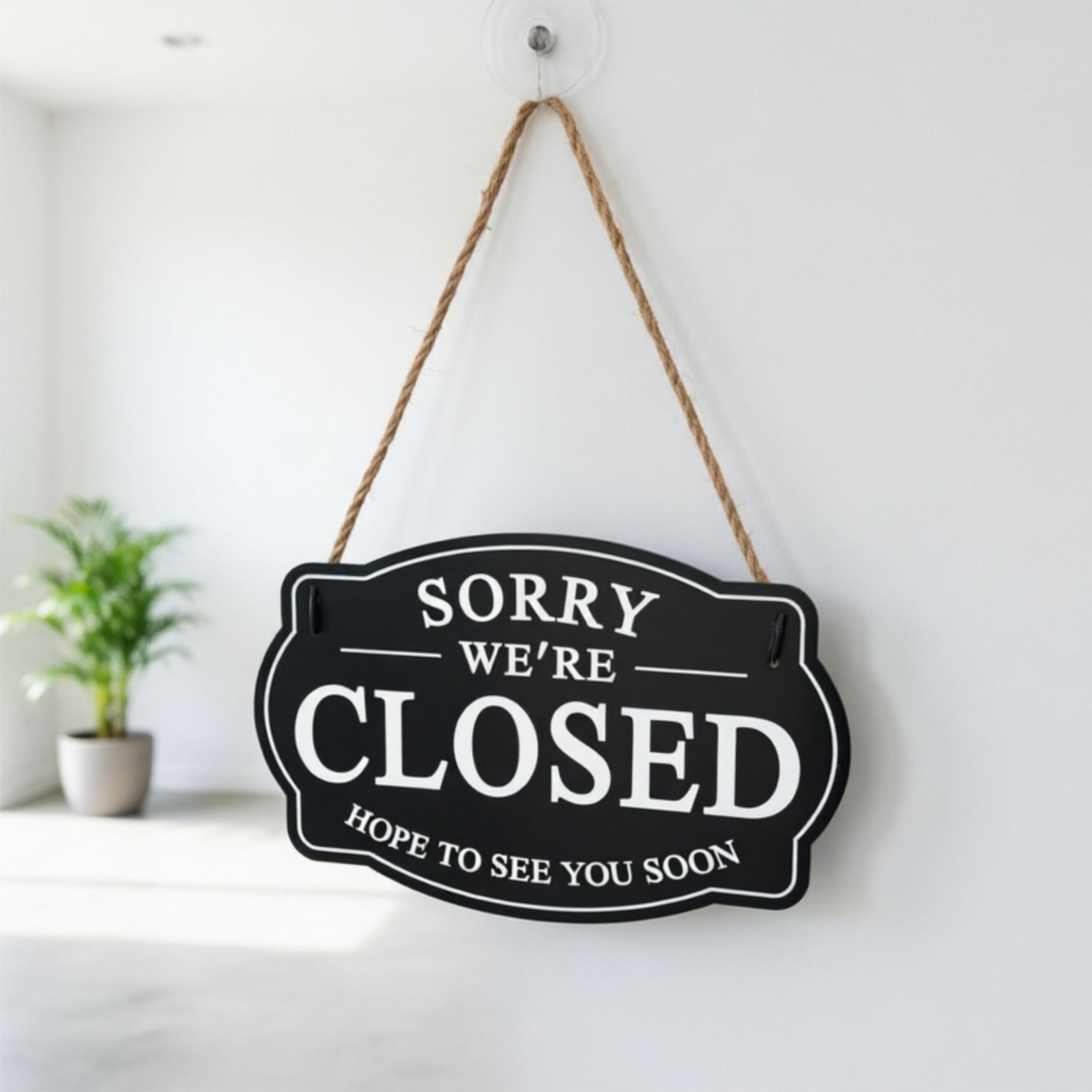 Open/Closed Sign — Vintage Store Status Plaque — Premium Frosted Acrylic, Wat…