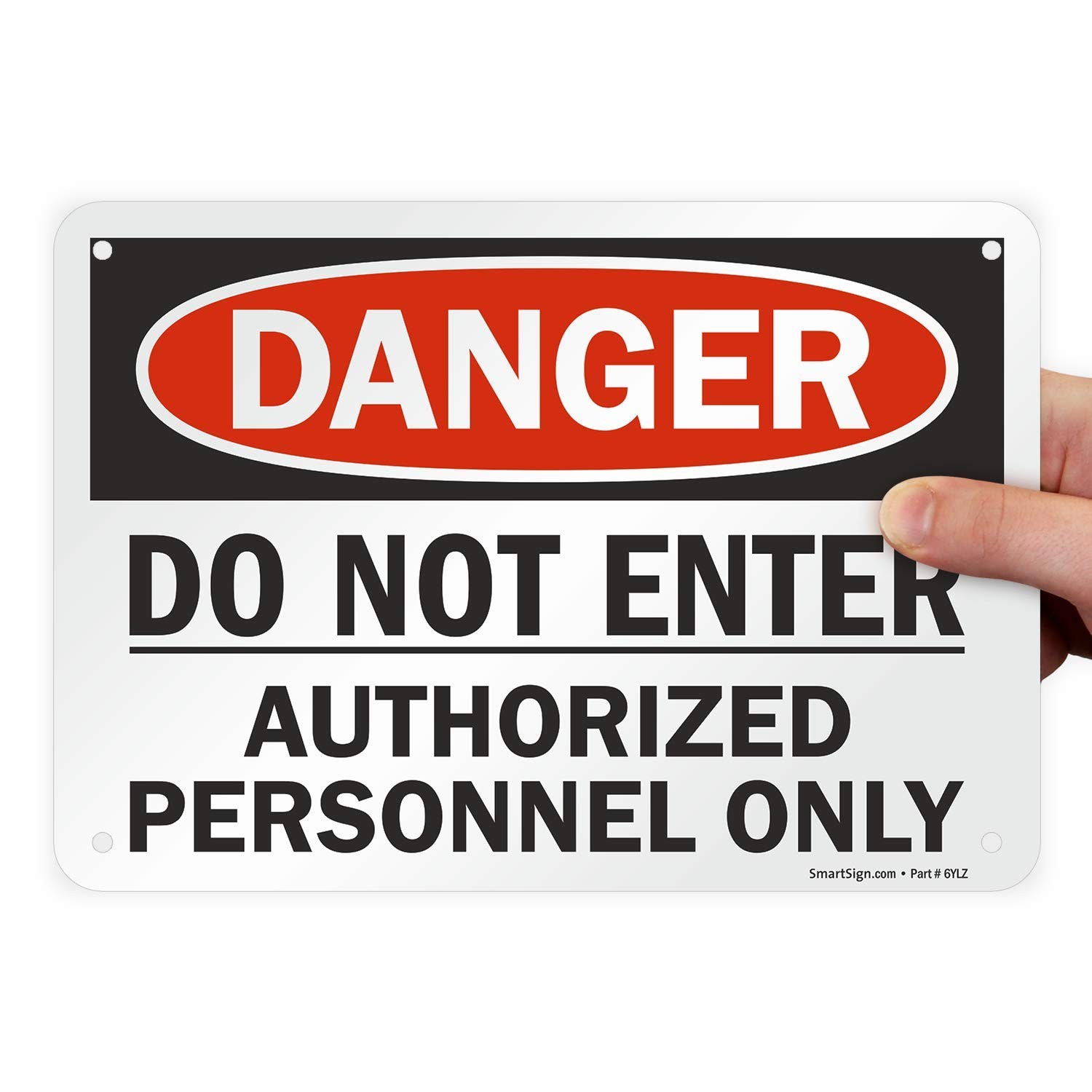 Danger Do Not Enter Authorized Personnel Only Sign 7×10 Inch Plastic