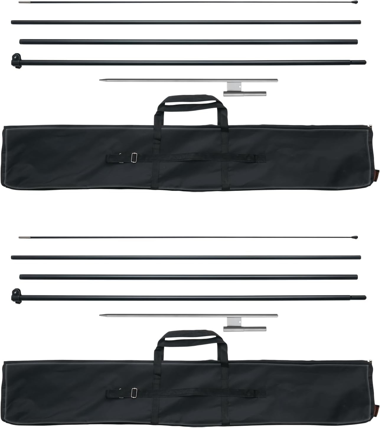 2 Pack Feather Flag Poles – 16.3ft Swooper with Carrying Bag & Ground Stakes