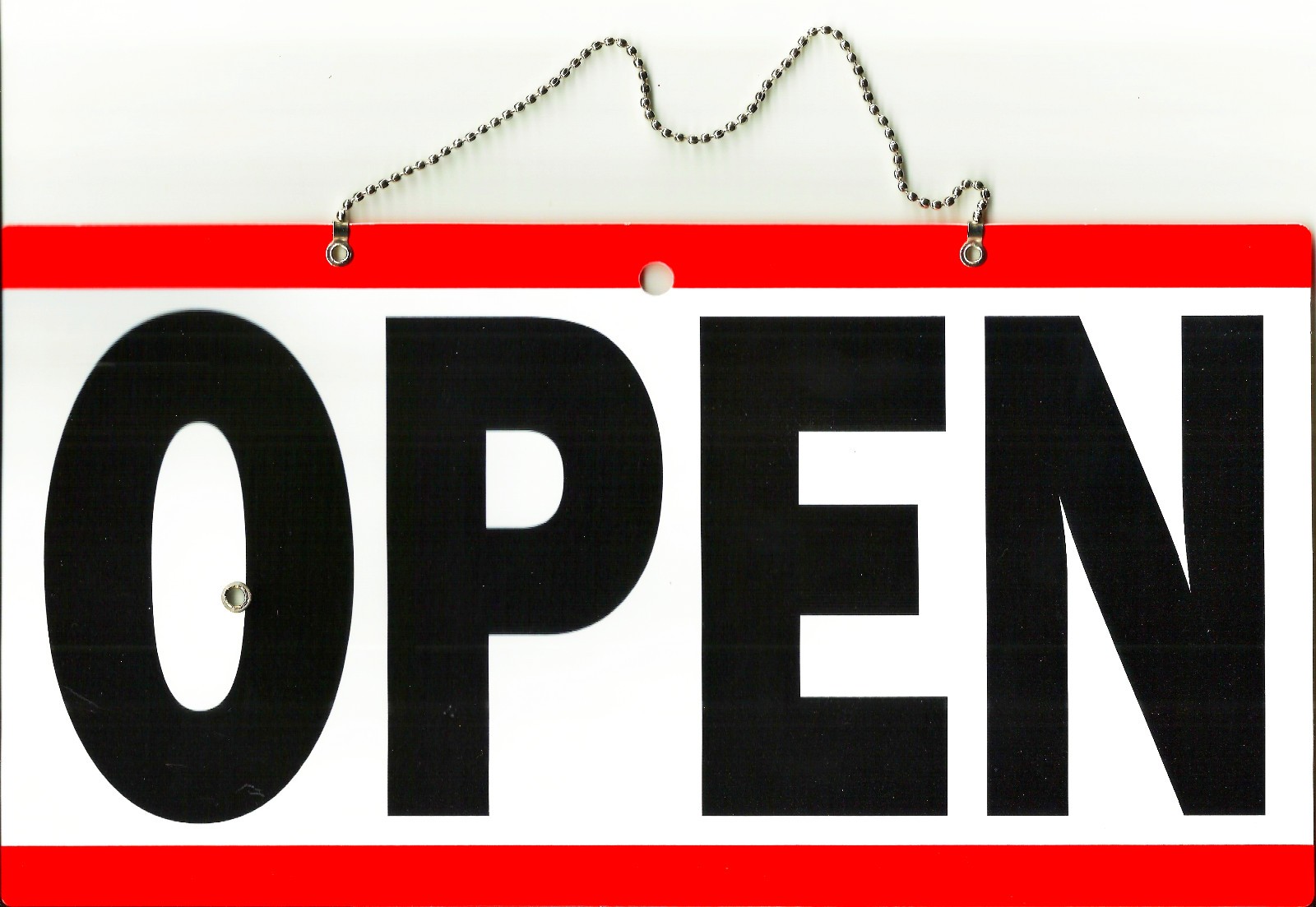 OPEN and CLOSED Chain hAnGiNg SIGN with Adjustable CLOCK Will Return door window