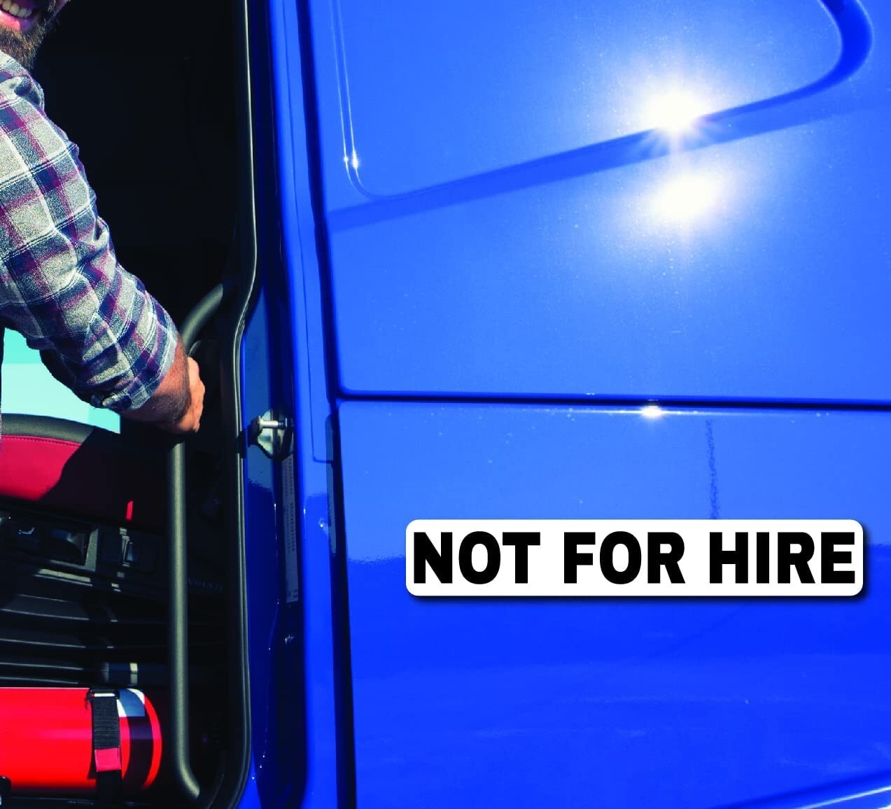 (2-PACK) NOT FOR HIRE MAGNETIC SIGNS 4″× 24″ BLACK ON WHITE US DOT LARGE VISIBLE