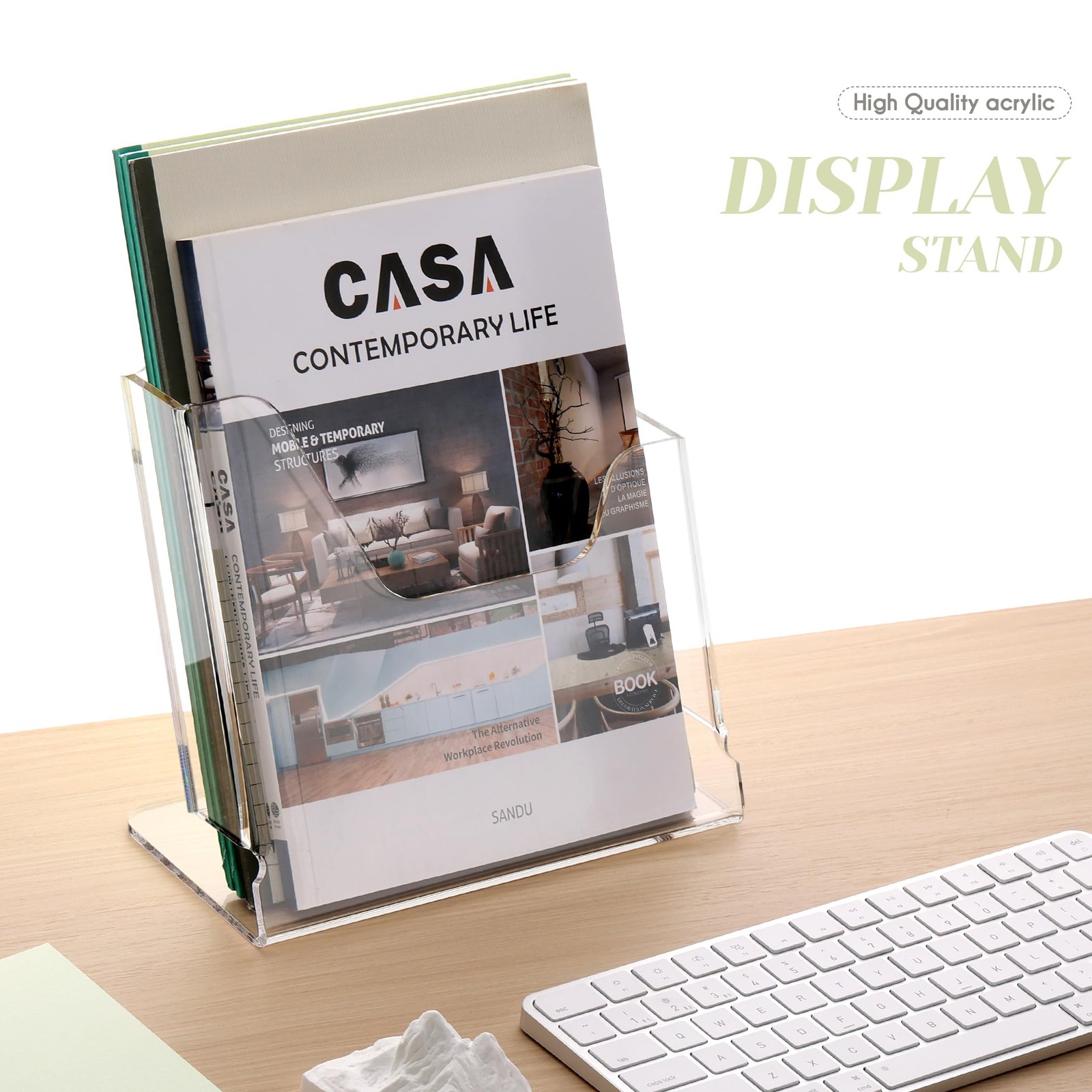 HeZone Acrylic Brochure Holder 8.5X11Inch , Clear Flyer 8.5″ x 11″,