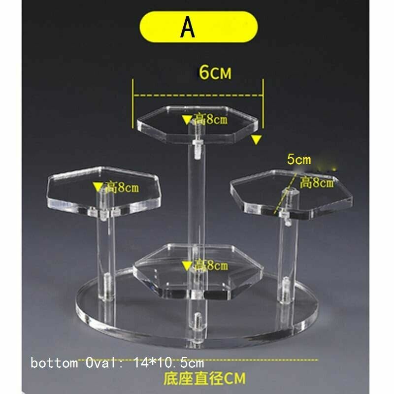 Transparent Acrylic Display Rack Tea Cup Toy Ornament Jewelry Ring Shelf Holder