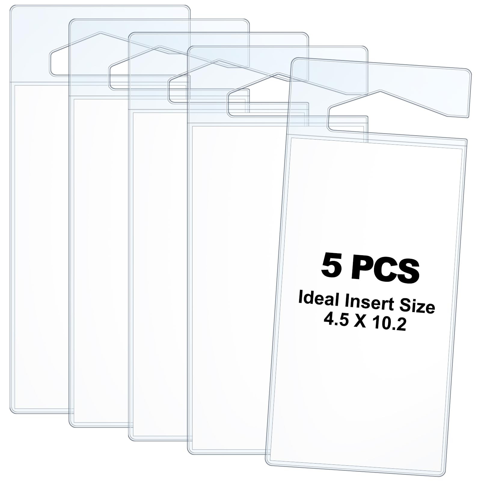 Cinnvoice 5 Pcs Handicap Placard Holder 4.5 x 10.2 5 x 11.9 inches, Clear