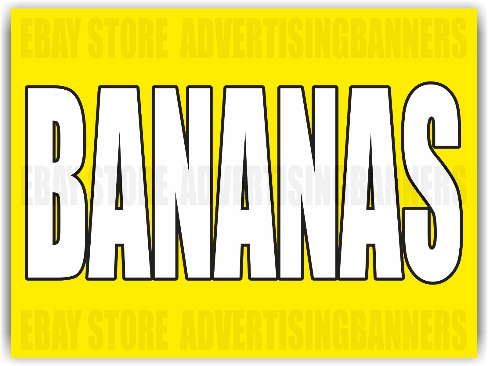 BANANAS Yard Sign with H-Stakes fresh fruit vegetable citrus orange Farm Stand