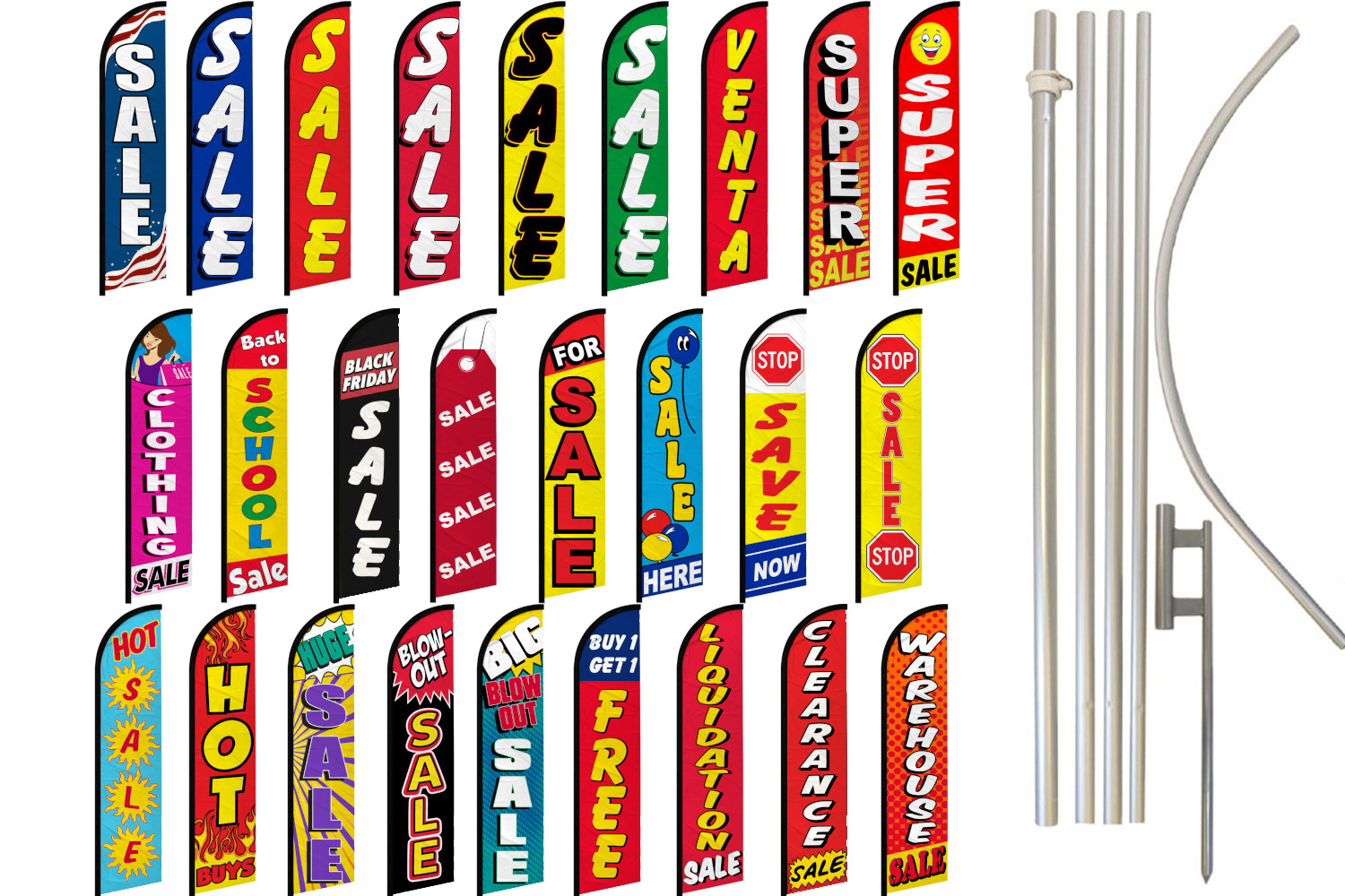 Sale Full Curve Windless Swooper Flag Pole Kit Sale Flag Huge Sale Here