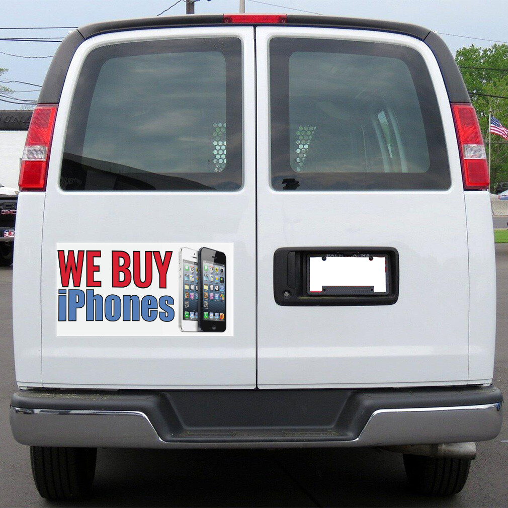 Car Magnet Set of 2 We Buy Iphone Outdoor Advertising Printing A Industrial Sign