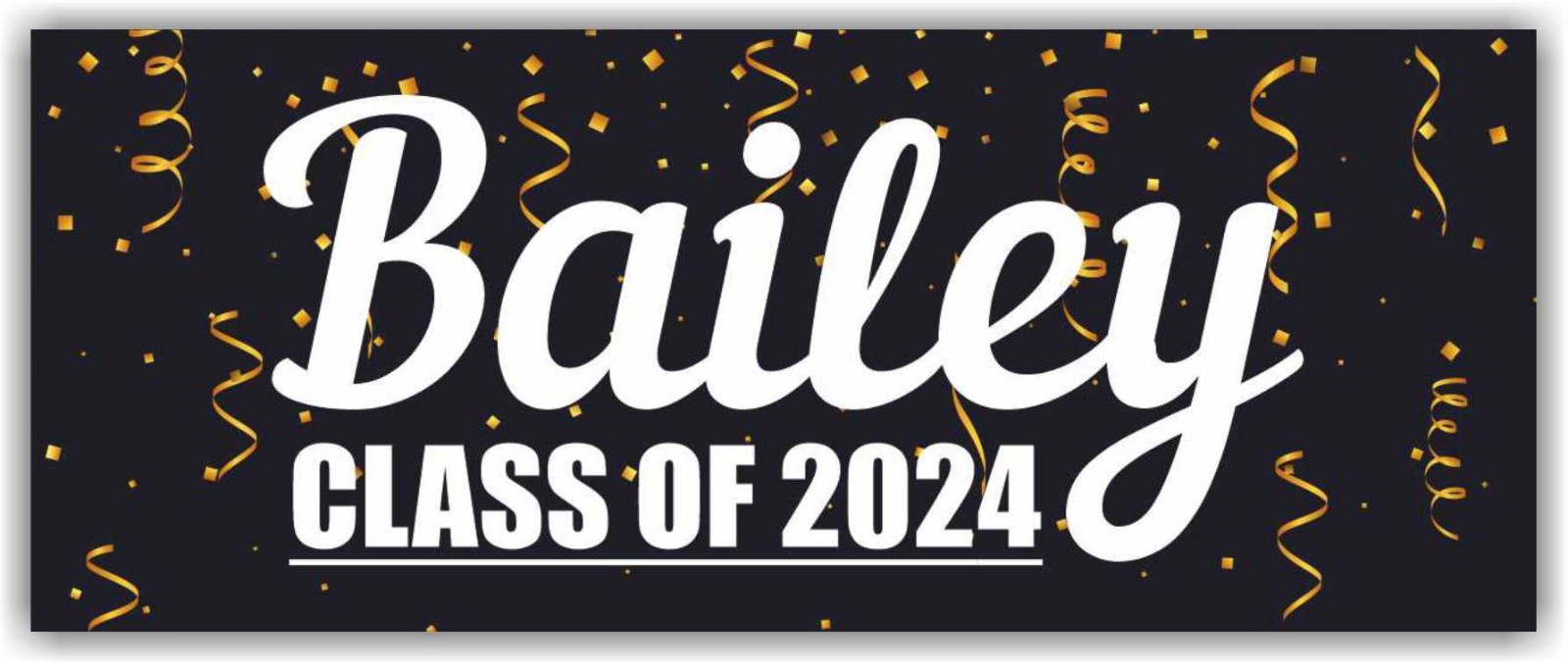 CLASS OF 2025 Advertising Banner Vinyl Mesh Sign CONGRATULATIONS Custom Name