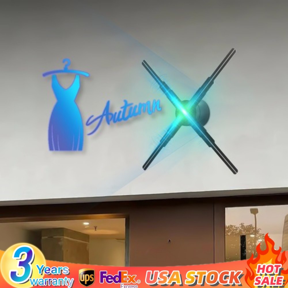19.6in 3D Hologram Fan 552 LED 1600×552 Resolution Ratio with Remote,APP Control