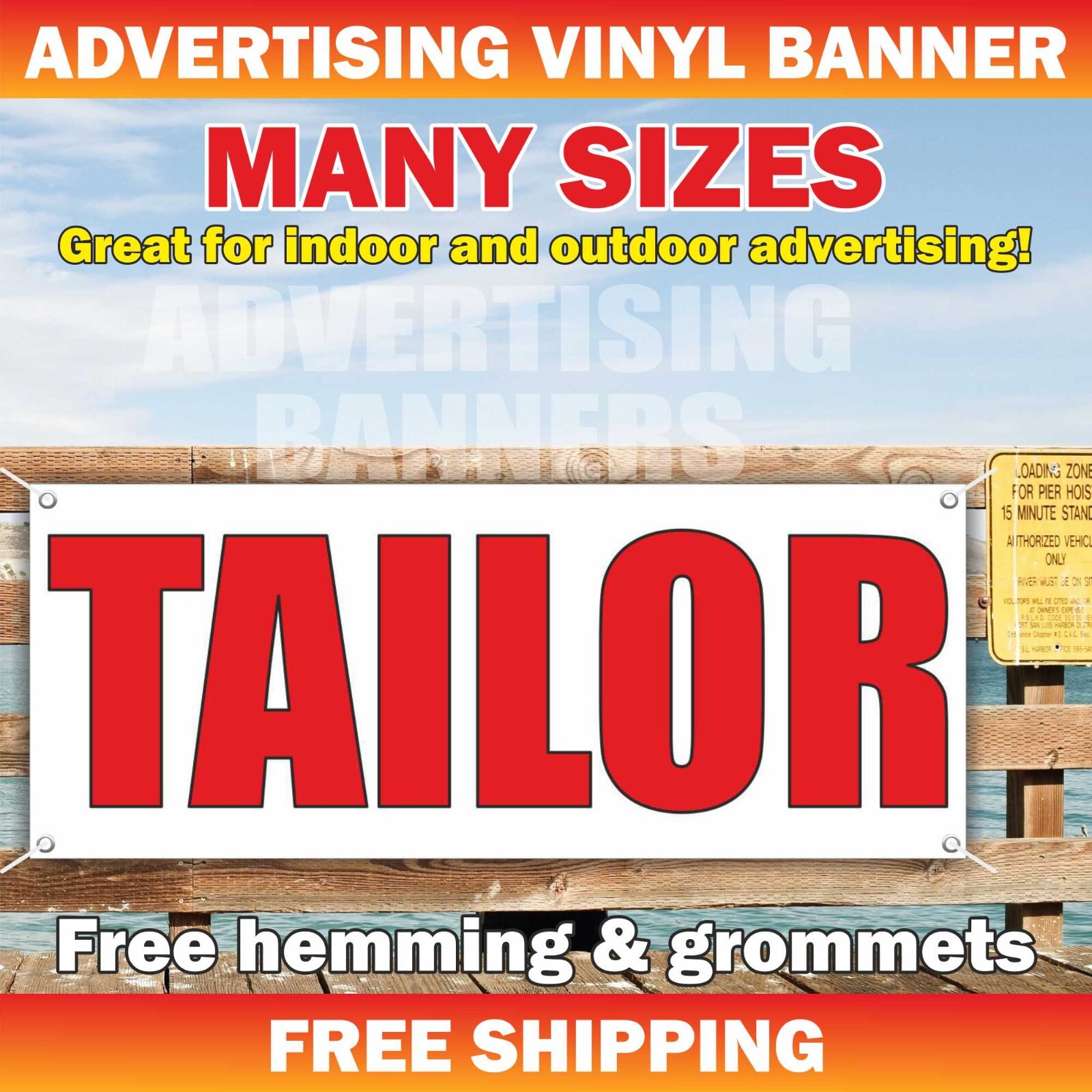 TAILOR Advertising Banner Vinyl mesh Sign service repair shop free shipping
