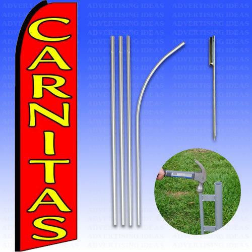 Feather Flag Swooper Advertising Flag Banner Sign 15′ Tall Kit – CARNITAS