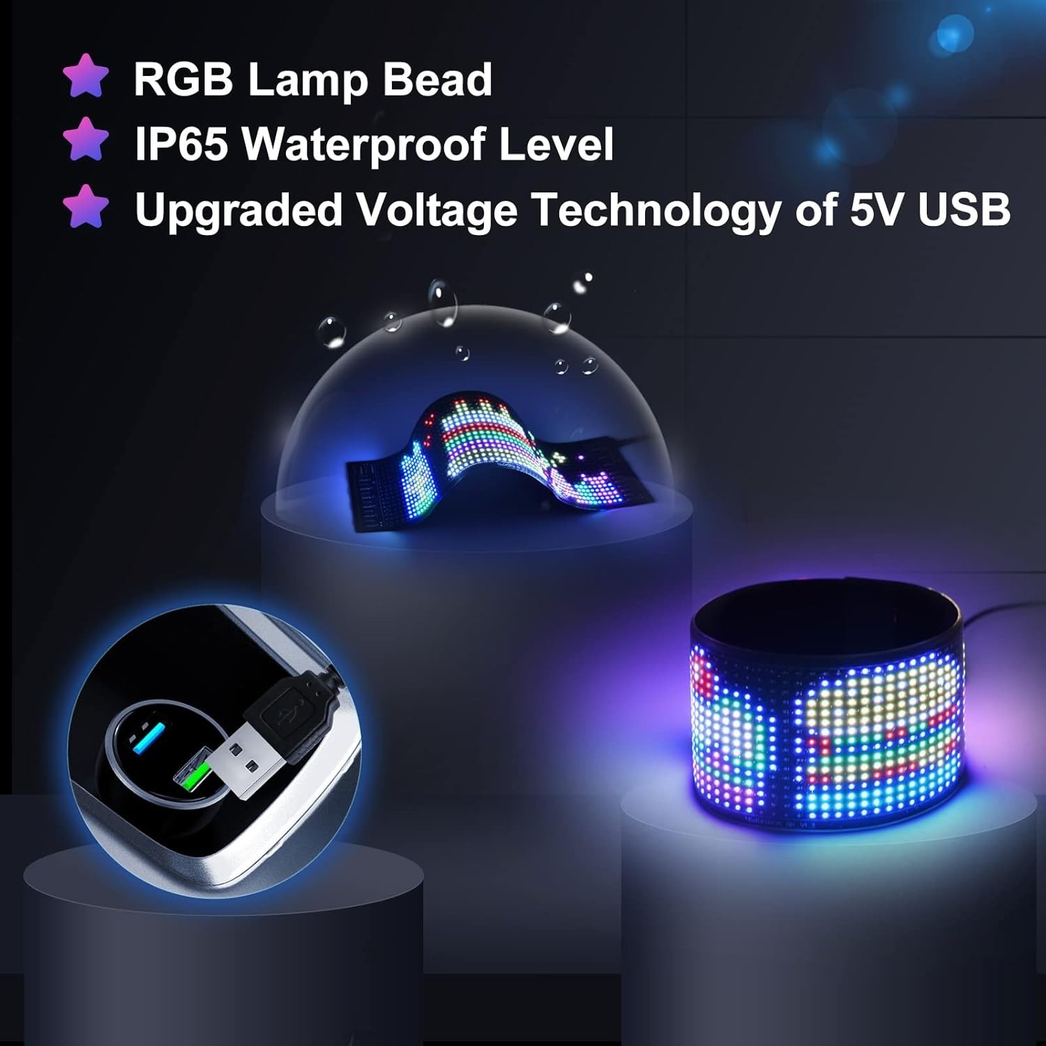 Programmable LED Car Sign with Bluetooth Control – 15″ x 4″ for Custom Displays