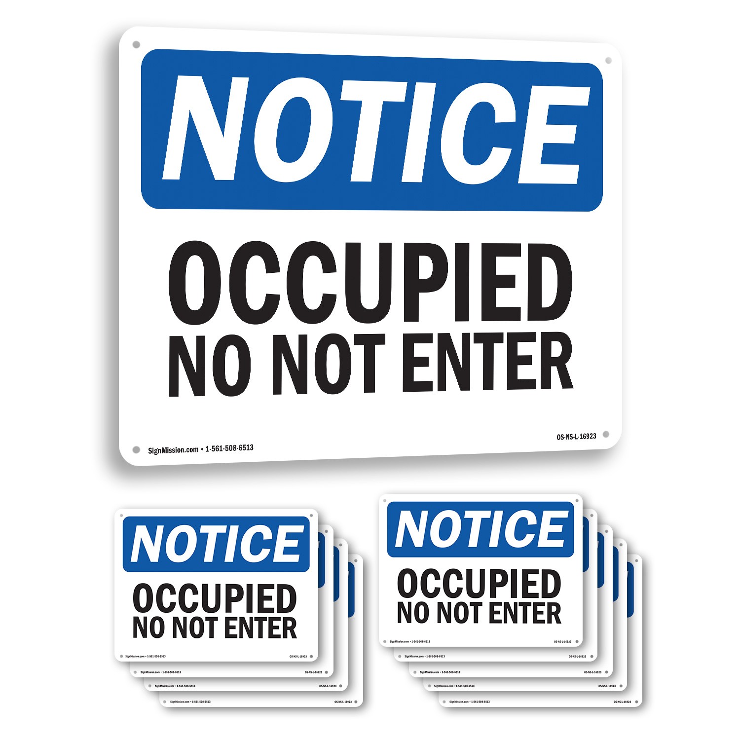 Occupied Do Not Enter OSHA Notice Sign Metal, Plastic, Or Decal – 5 or 10 Pack