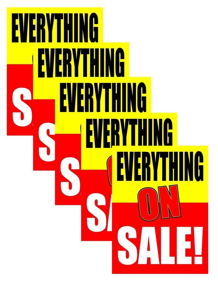 Promotional | Retail Window Display Sign | 18″W x 24″H | 5 Pack