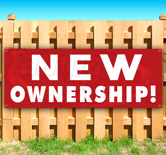 NEW OWNERSHIP Advertising Vinyl Banner Flag Sign Many Sizes USA SB03803