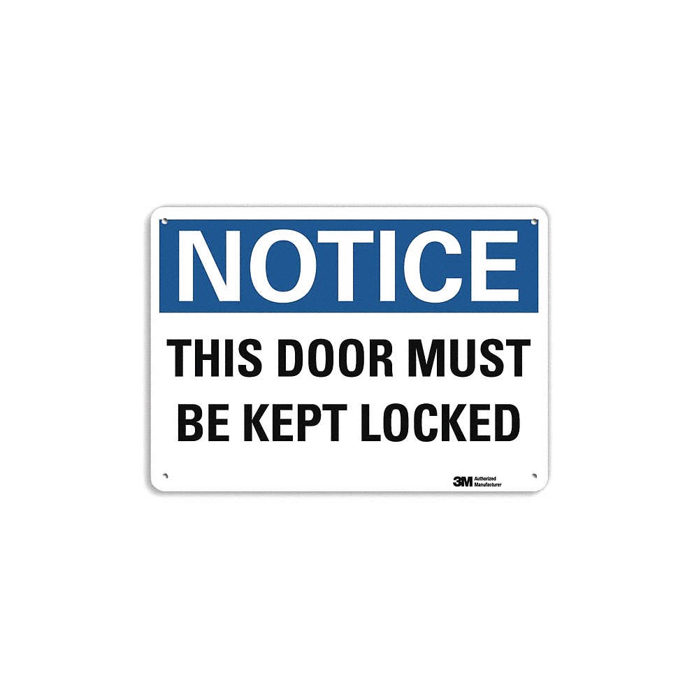 LYLE U5-1553-NP_10X7 Notice Sign,7 in x 10 in,Plastic 44UF39