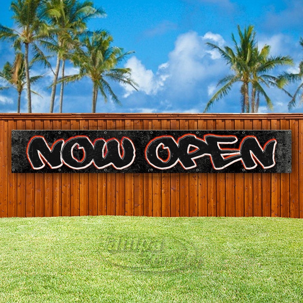 NOW OPEN Advertising Business Shop Vinyl Banner Flag Sign USA XL02454