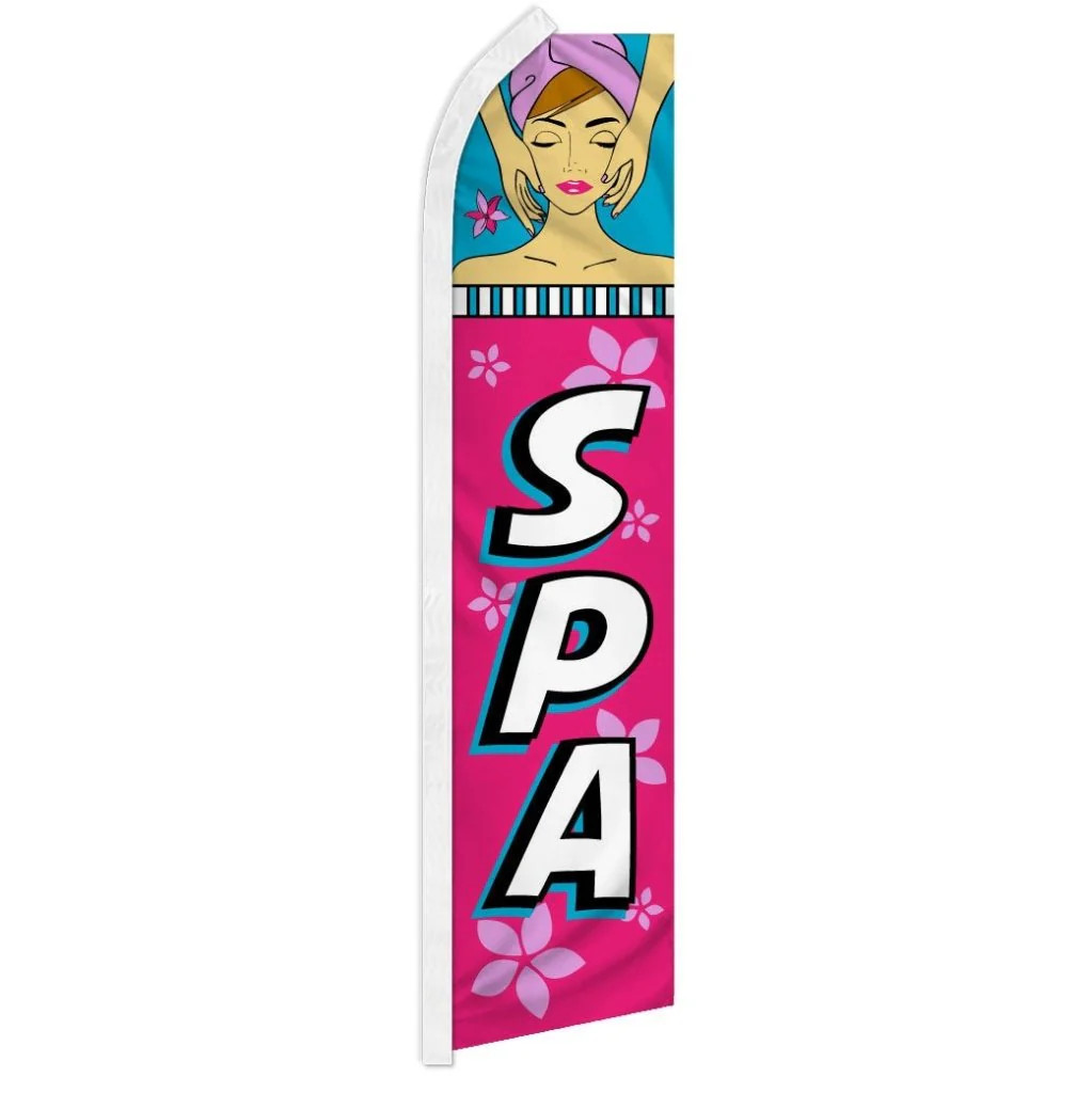 SPA advertising super flag polyester banner *POLE NOT INCLUDED*