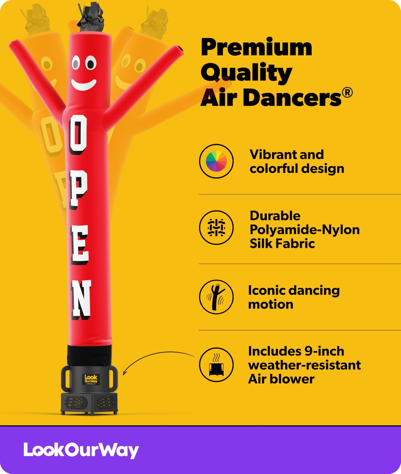 Air Dancers Inflatable Tube Man Set – 7ft Tall Wacky Waving Inflatable Dancing T