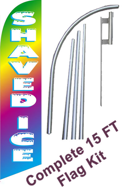 WINDLESS SHAVED ICE Swooper Feather Blade Dolphin Banner Sign Flag sw80013